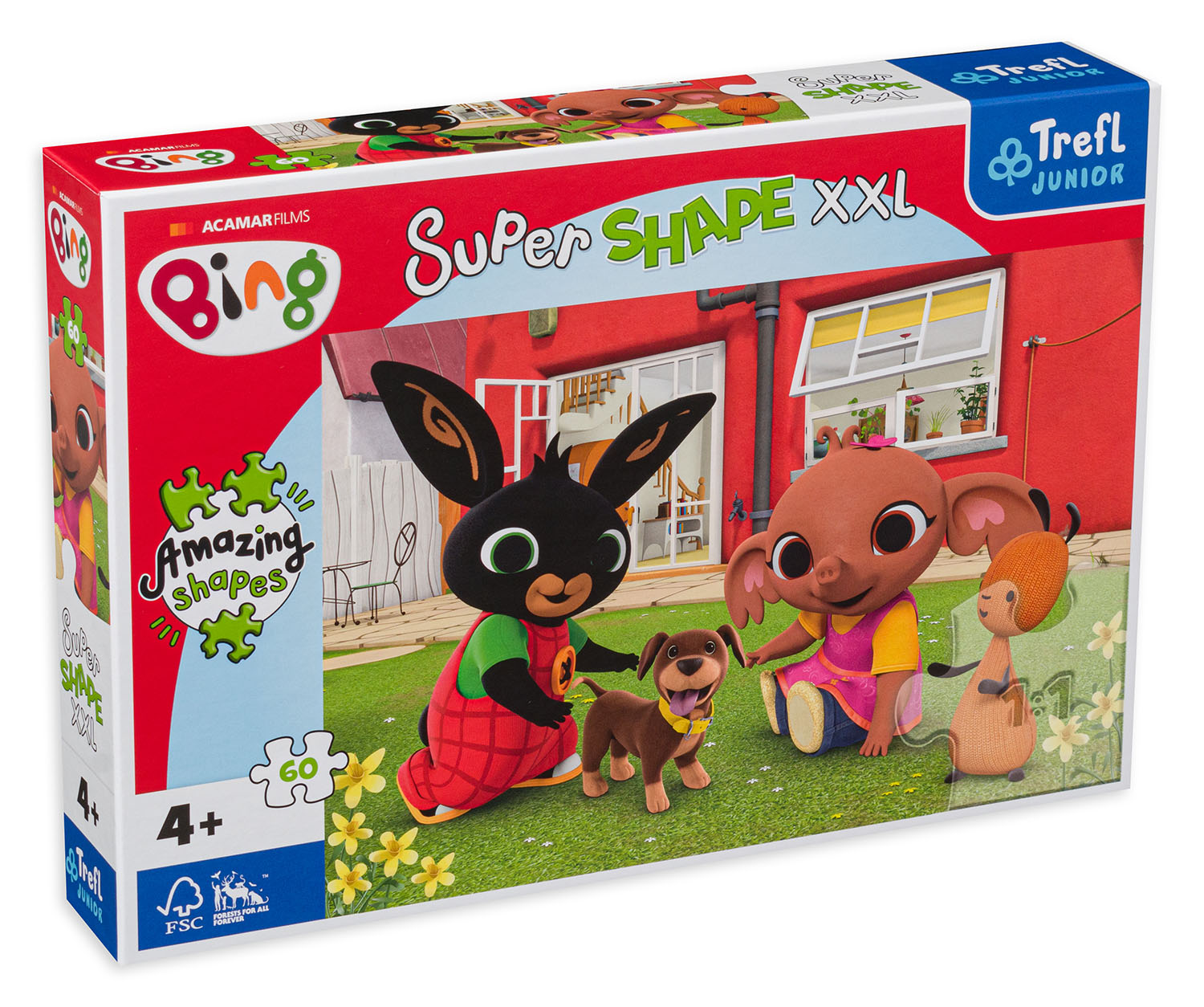 Пъзел Trefl от 60 XXL части - На двора с Бинг