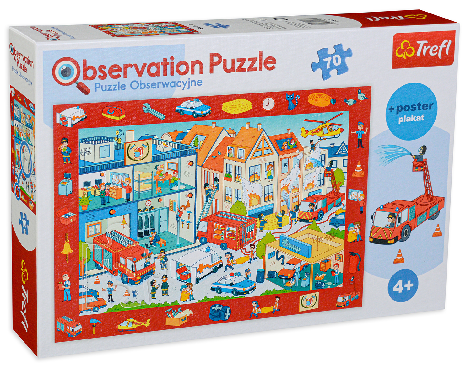 Пъзел Trefl от 70 части - Ние посещаваме пожарната