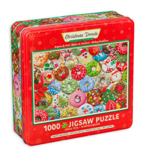 Пъзел в метална кутия Eurographics от 1000 части - Коледни донъти