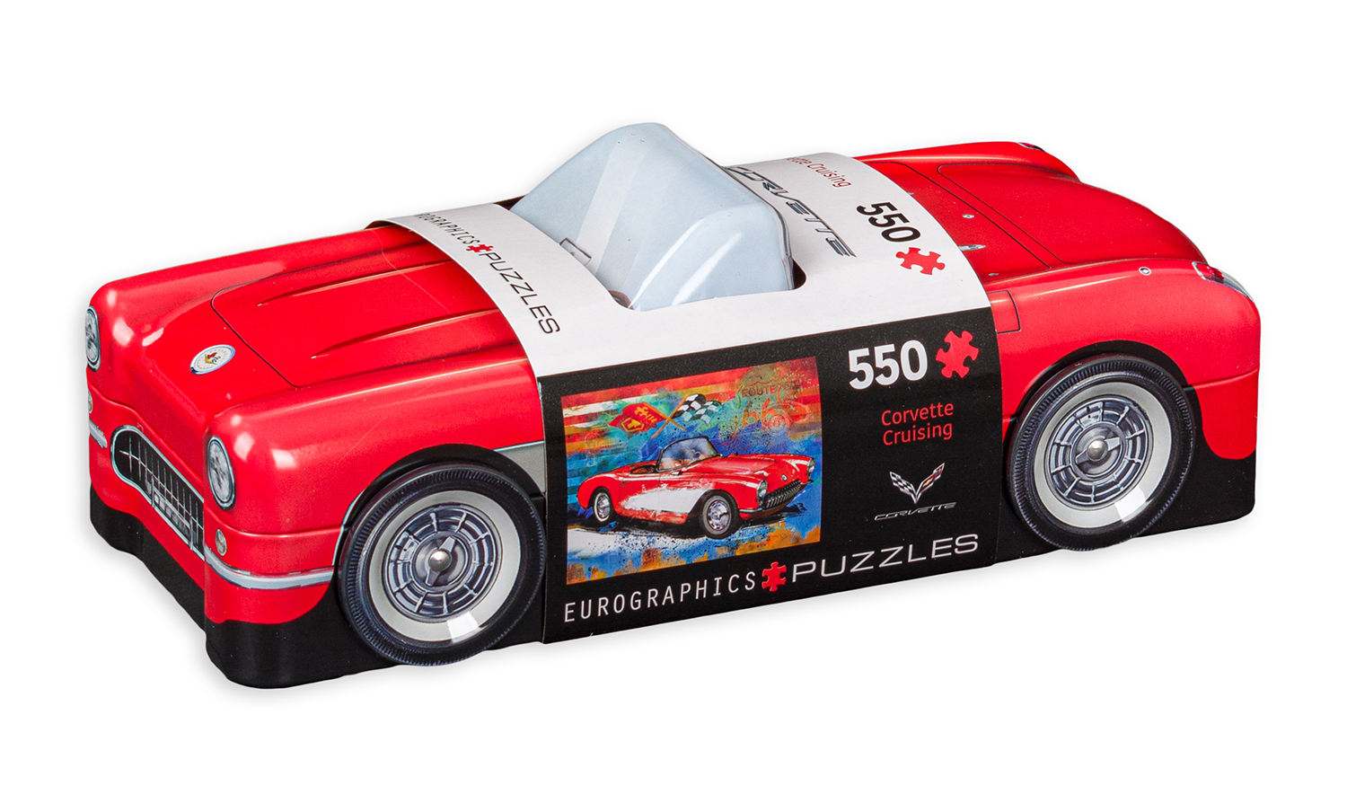 Пъзел в метална кутия Eurographics от 550 части - Червен автомобил