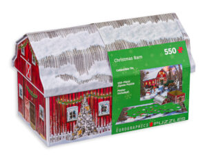 Пъзел в метална кутия Eurographics от 550 части - Коледната ферма