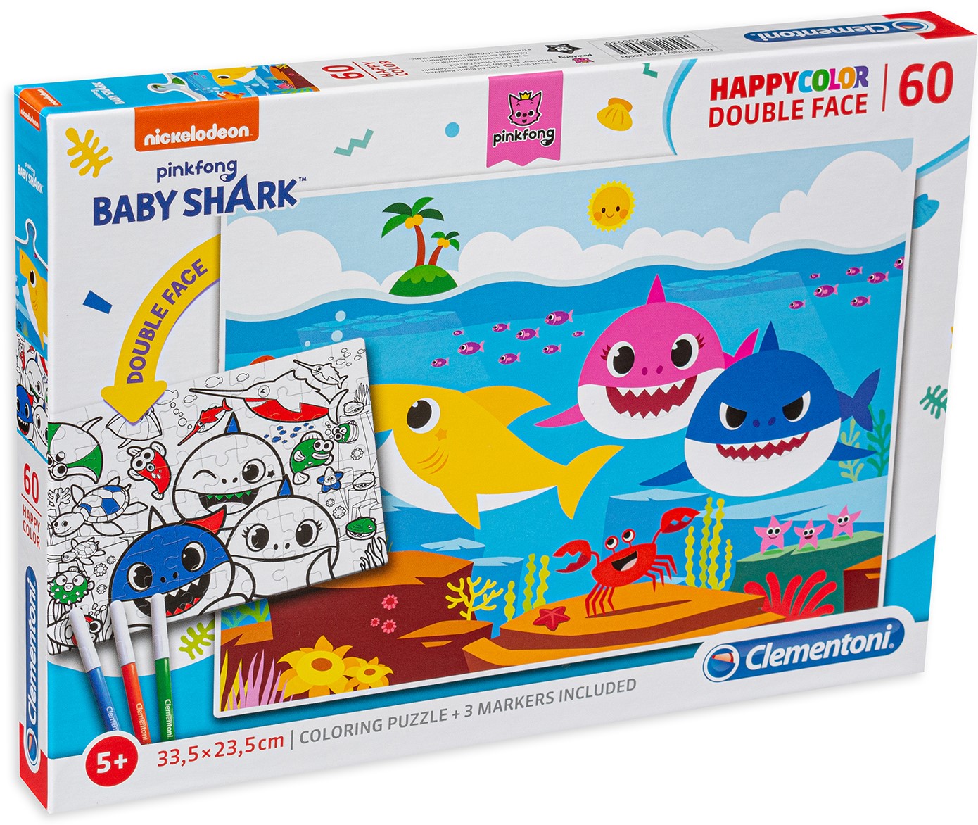 Пъзел за оцветяване Clementoni  от 60 части - Бейби Шарк, вид 2