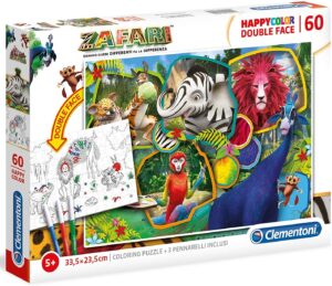 Пъзел за оцветяване Clementoni от 60 части - Сафари