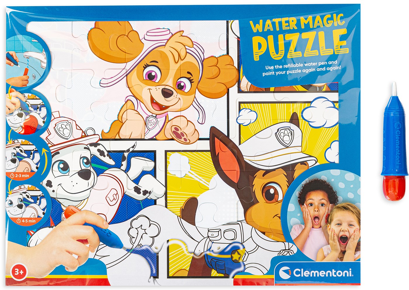 Пъзел за оцветяване с вода Clementoni от 30 части - Пес Патрул