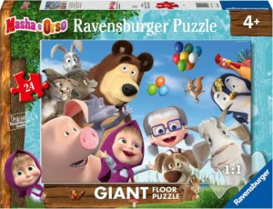 Пъзел за под Ravensburger от 24 части - Маша и Мечокът