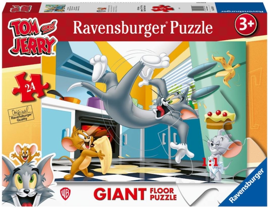 Пъзел за под Ravensburger от 24 части - Том и Джери