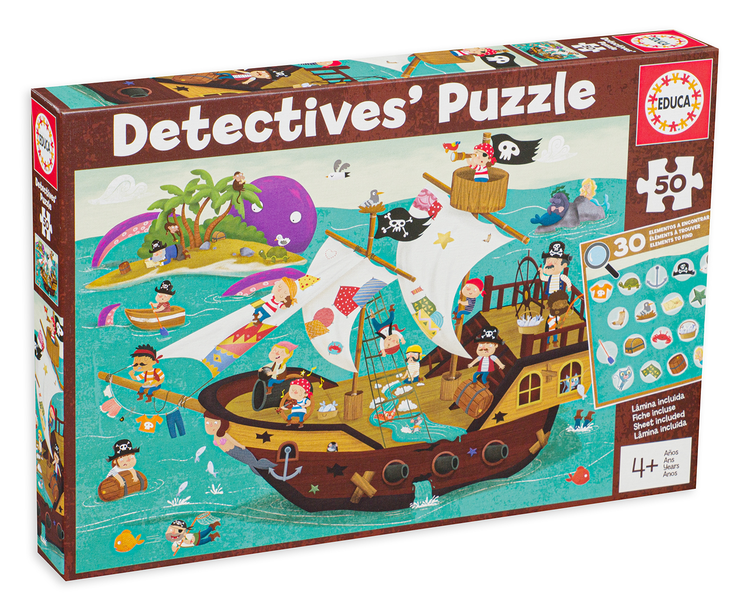 Пъзел-загадка Educa от 50 части - Приключение в океана