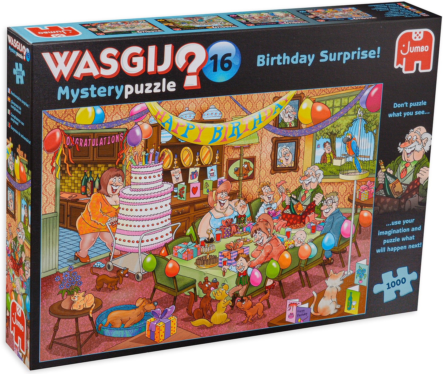 Пъзел-загадка Jumbo от 1000 части - Рожден ден