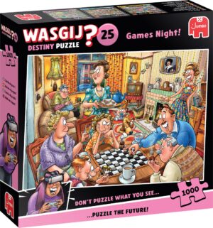 Пъзел-загадка Jumbo от 1000 части - Вечер на игрите