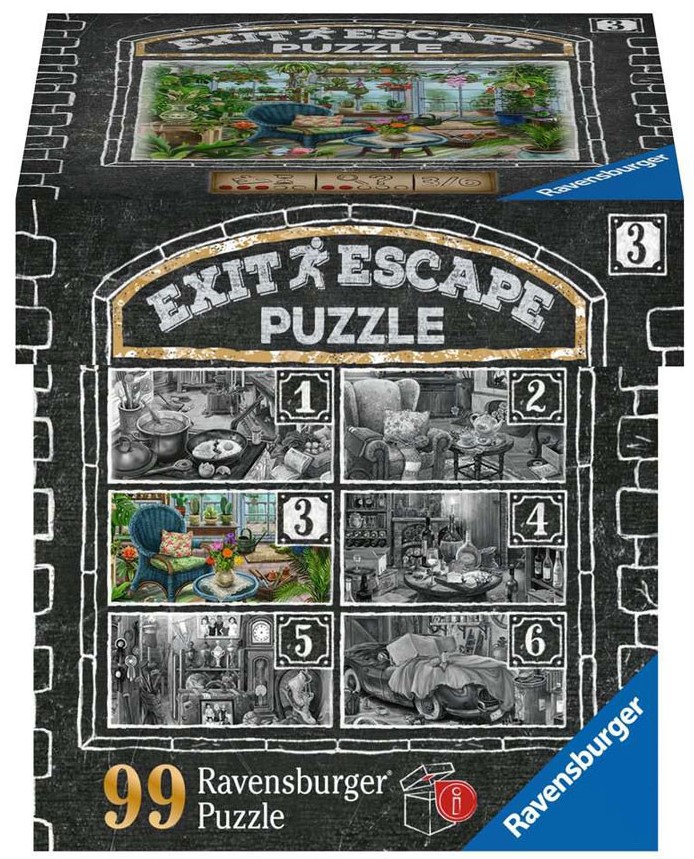 Пъзел-загадка Ravensburger от 99 части - В зимната градина