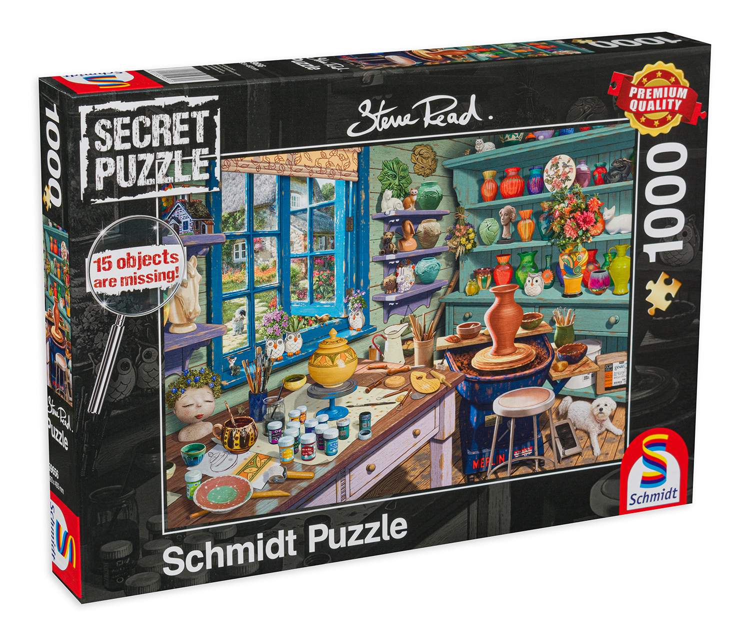 Пъзел-загадка Schmidt от 1000 части - Ателието на артиста, Стив Рийд