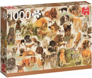 Пъзел Jumbo от 1000 части - Кучета