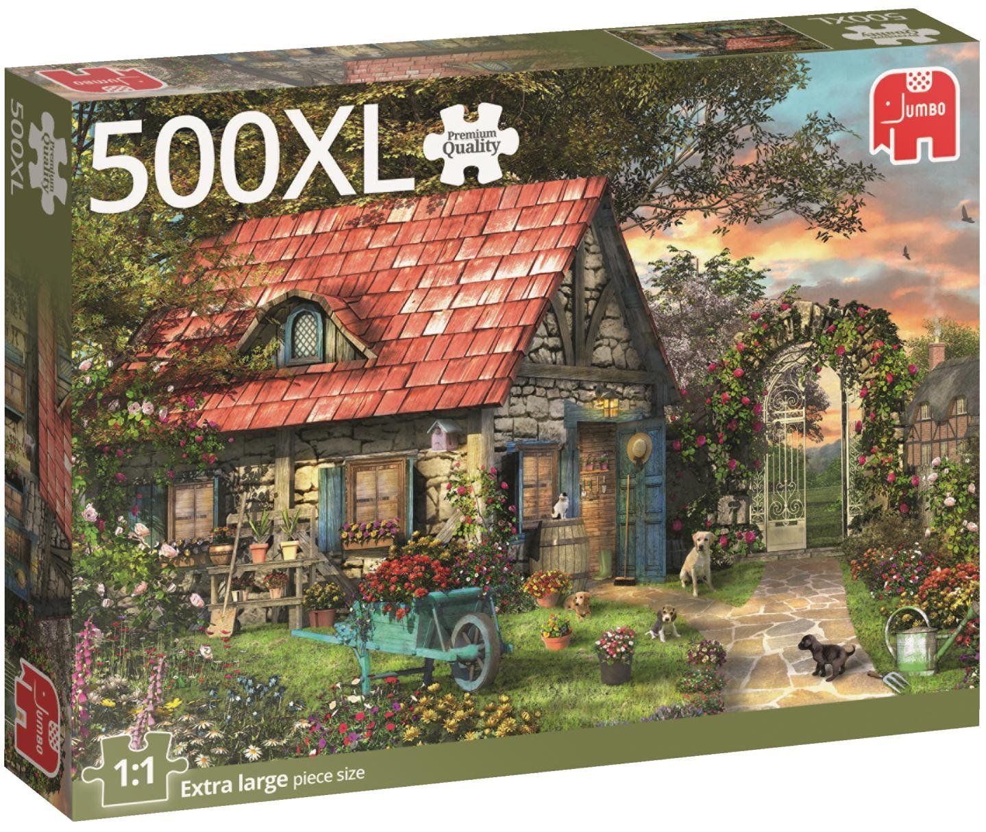 Пъзел Jumbo от 500 XL части - Градинска постройка, Доминик Дейвисън