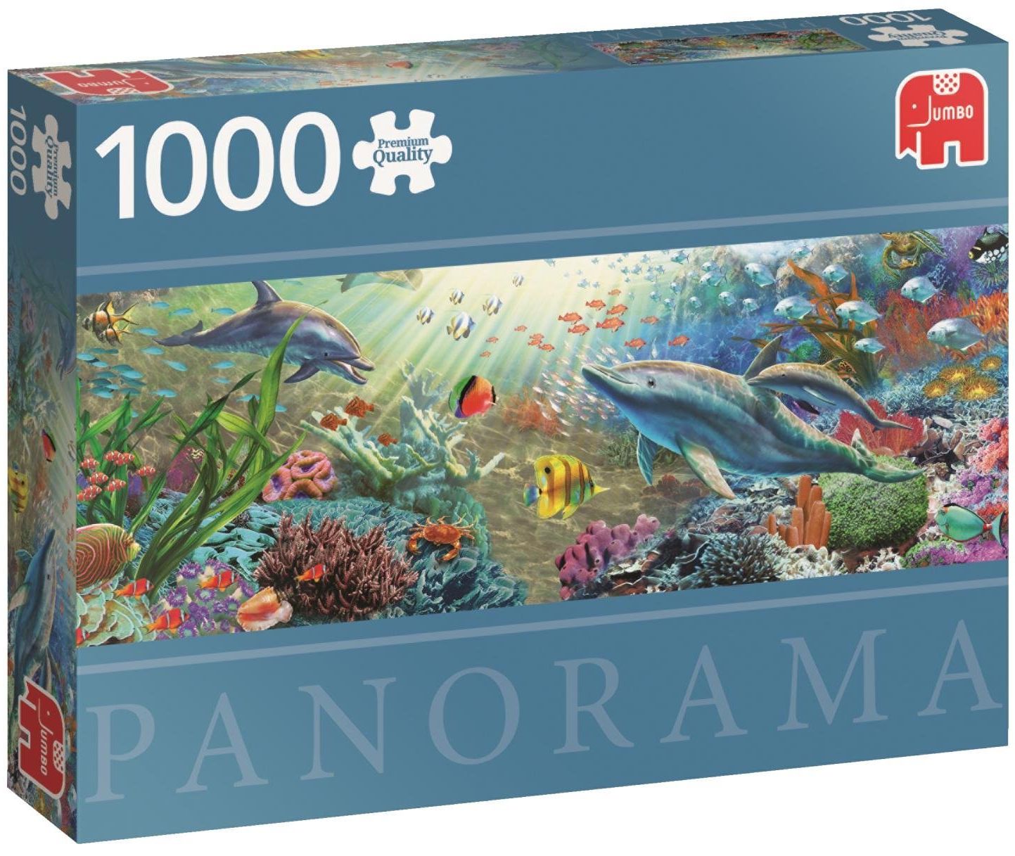 Панорамен пъзел Jumbo от 1000 части - Воден рай