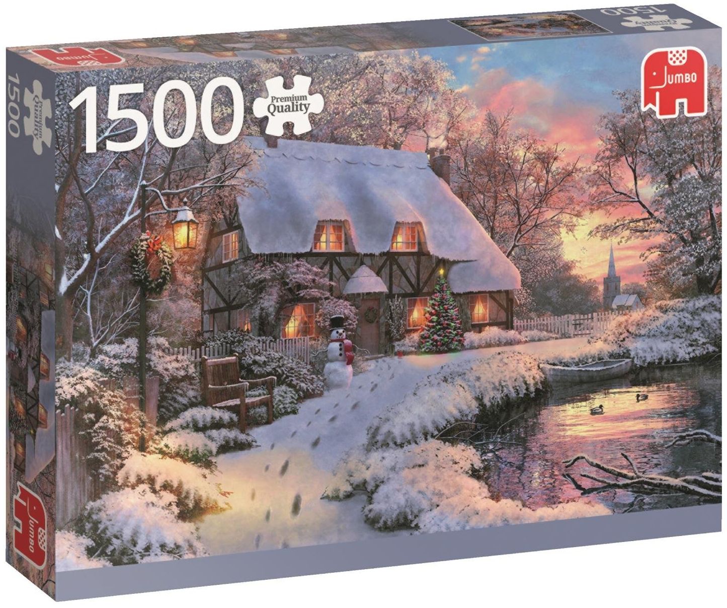 Пъзел Jumbo от 1500 части - Зимна къщичка