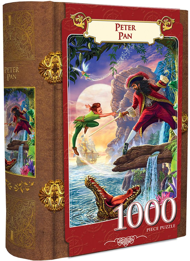 Пъзел в кутия-книга Master Pieces от 1000 части - Питър Пан, Стив Крисп