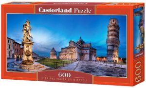 Панорамен пъзел Castorland от 600 части - Площадът на чудесата, Пиза