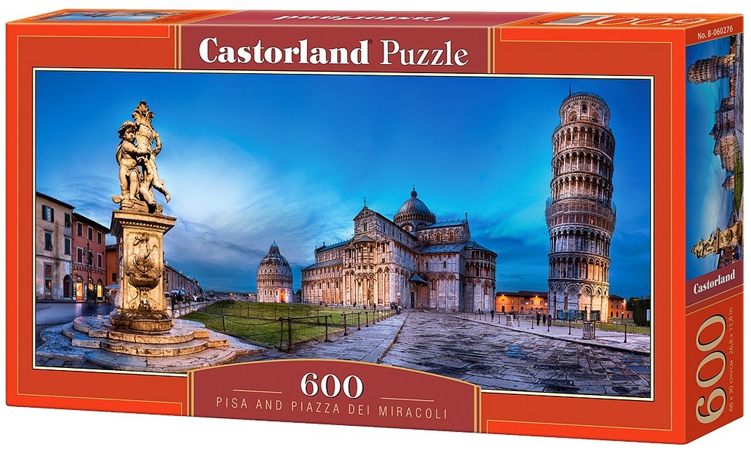 Панорамен пъзел Castorland от 600 части - Площадът на чудесата, Пиза