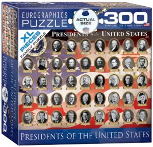Пъзел Eurographics от 300 XL части - Президенти на САЩ