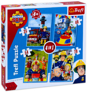 Пъзел Trefl 4 в 1 - Отборът на Сам