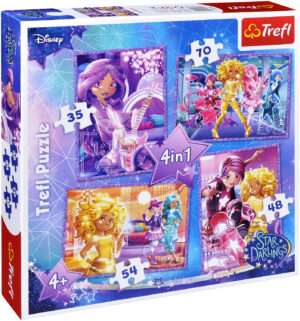 Пъзел Trefl 4 в 1 - Звездни приятели
