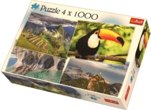 Пъзел Trefl от 4 x 1000 части - Южна Америка