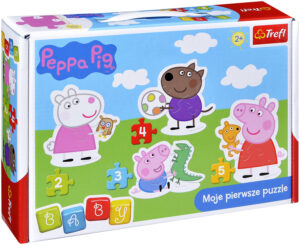 Бебешки пъзел Trefl Baby 4 в 1 - Прасенцето Пепа