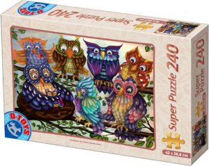 Пъзел D-Toys от 240 части - Бухали посрещат бебе