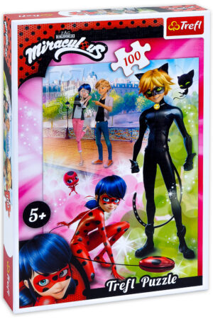 Пъзел Trefl от 100 части - Приключенията на Калинката и Черния котарак