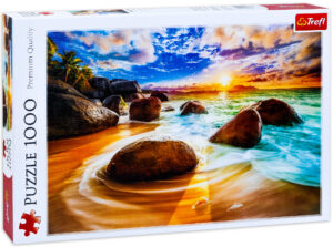 Пъзел Trefl от 1000 части - Плажът Самудра, Индия