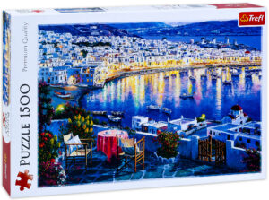 Пъзел Trefl от 1500 части - Остров Миконос по залез, Сам Парк