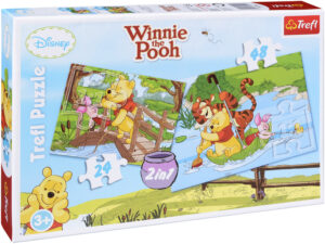 Пъзел Trefl 2 в 1 - Мечо Пух, водни забавления