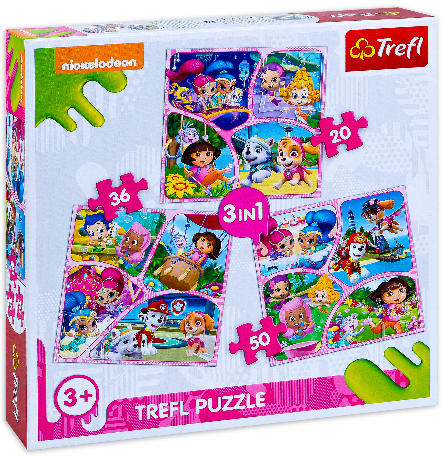 Пъзел Trefl 3 в 1 - Забавлявай се с нас