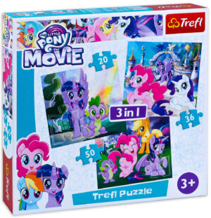 Пъзел Trefl 3 в 1 - Магията на приятелството