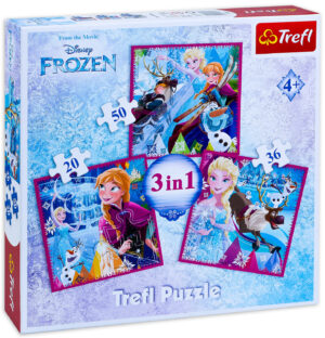 Пъзел Trefl 3 в 1 - Зимна магия