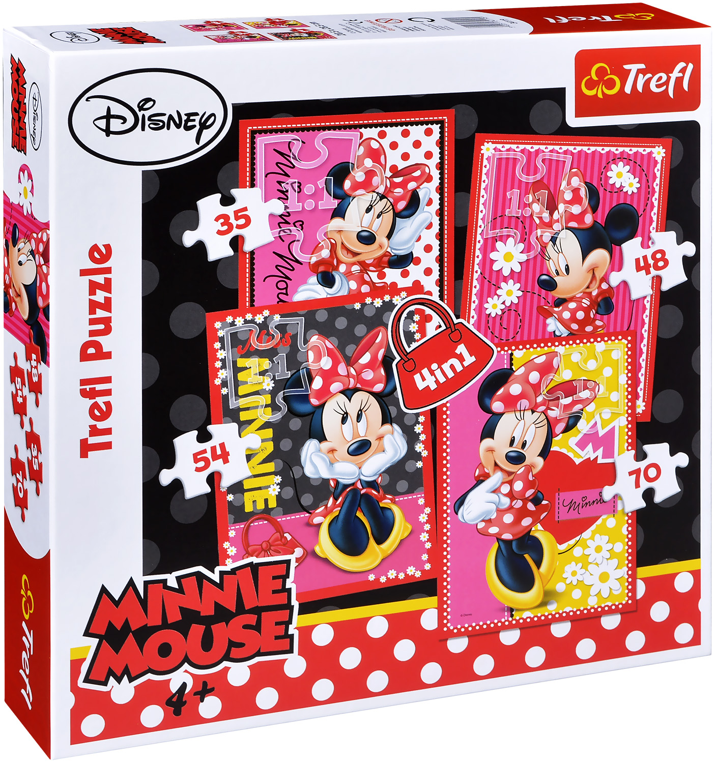 Пъзел Trefl 4 в 1 - Красивата Мини