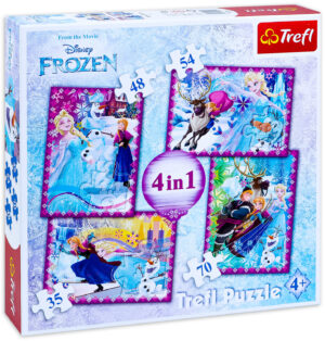 Пъзел Trefl 4 в 1 - Зимна лудост