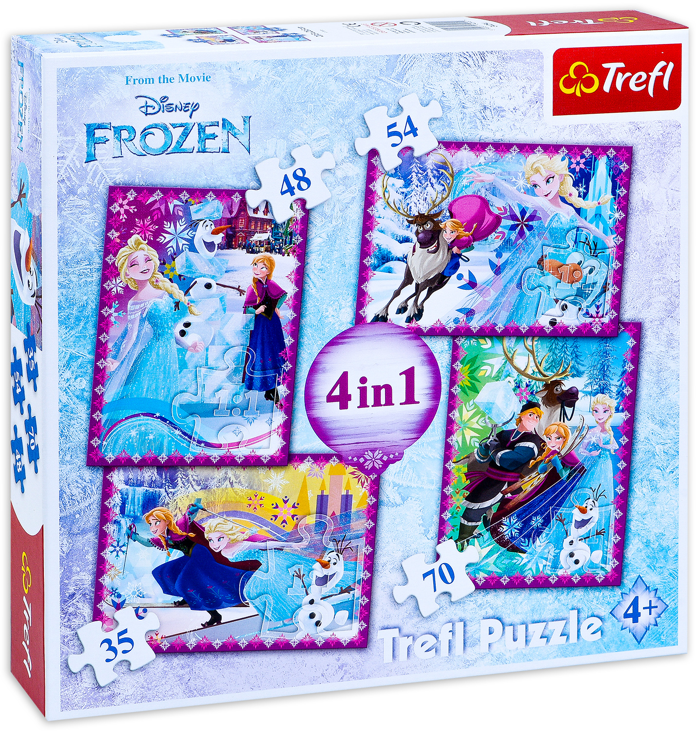 Пъзел Trefl 4 в 1 - Зимна лудост