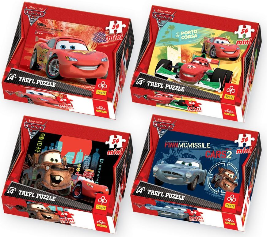Мини пъзел Trefl от 54 части - Колите 2, асортимент