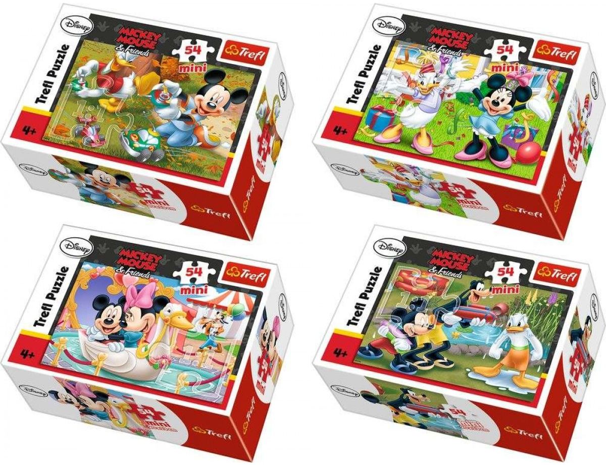 Мини пъзел Trefl от 54 части - Мини и Мики Маус, асортимент