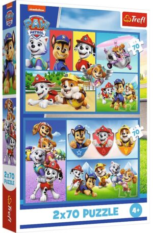 Детски пъзел Trefl от 2 x 70 части - Пес Патрул