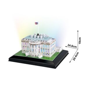 3D Пъзел Cubic Fun от 56 части и LED светлини - White House
