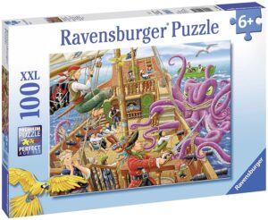 Пъзел Ravensburger от 100 XXL части - Приключения на пиратската лодка