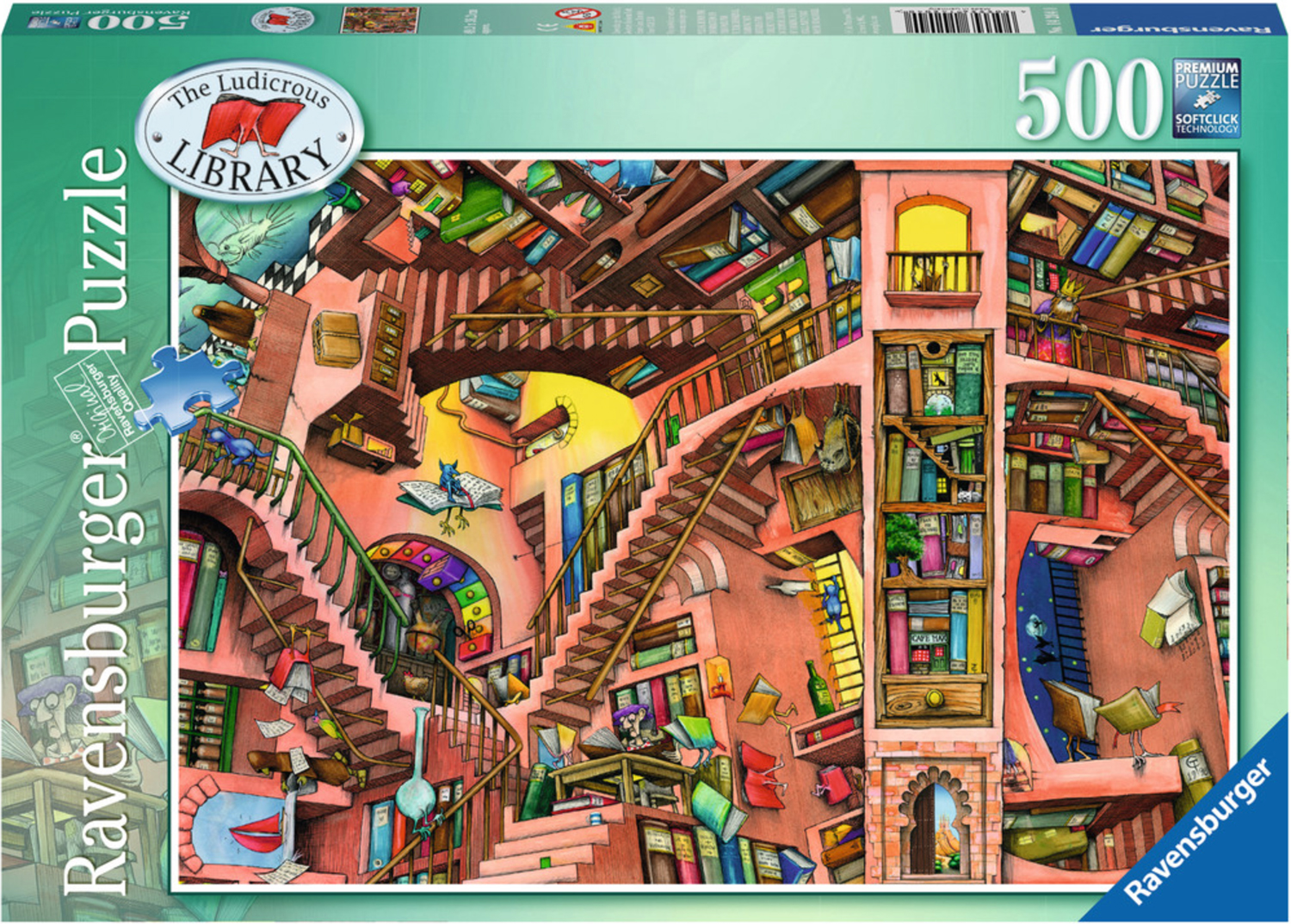 Пъзел Ravensburger от 500 части - Странна библиотека