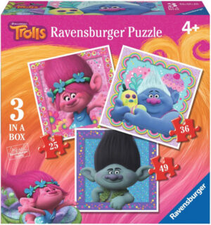 Пъзел Ravensburger 3 в 1 - Тролчетата