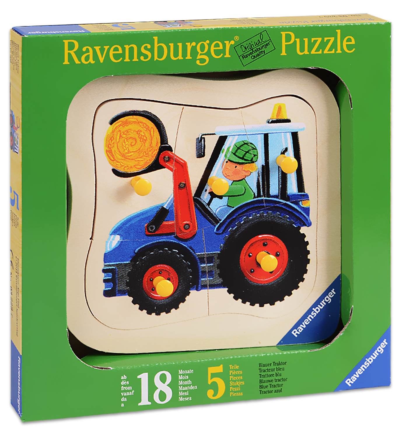 Пъзел от дърво Ravensburger от 5 части - Трактор