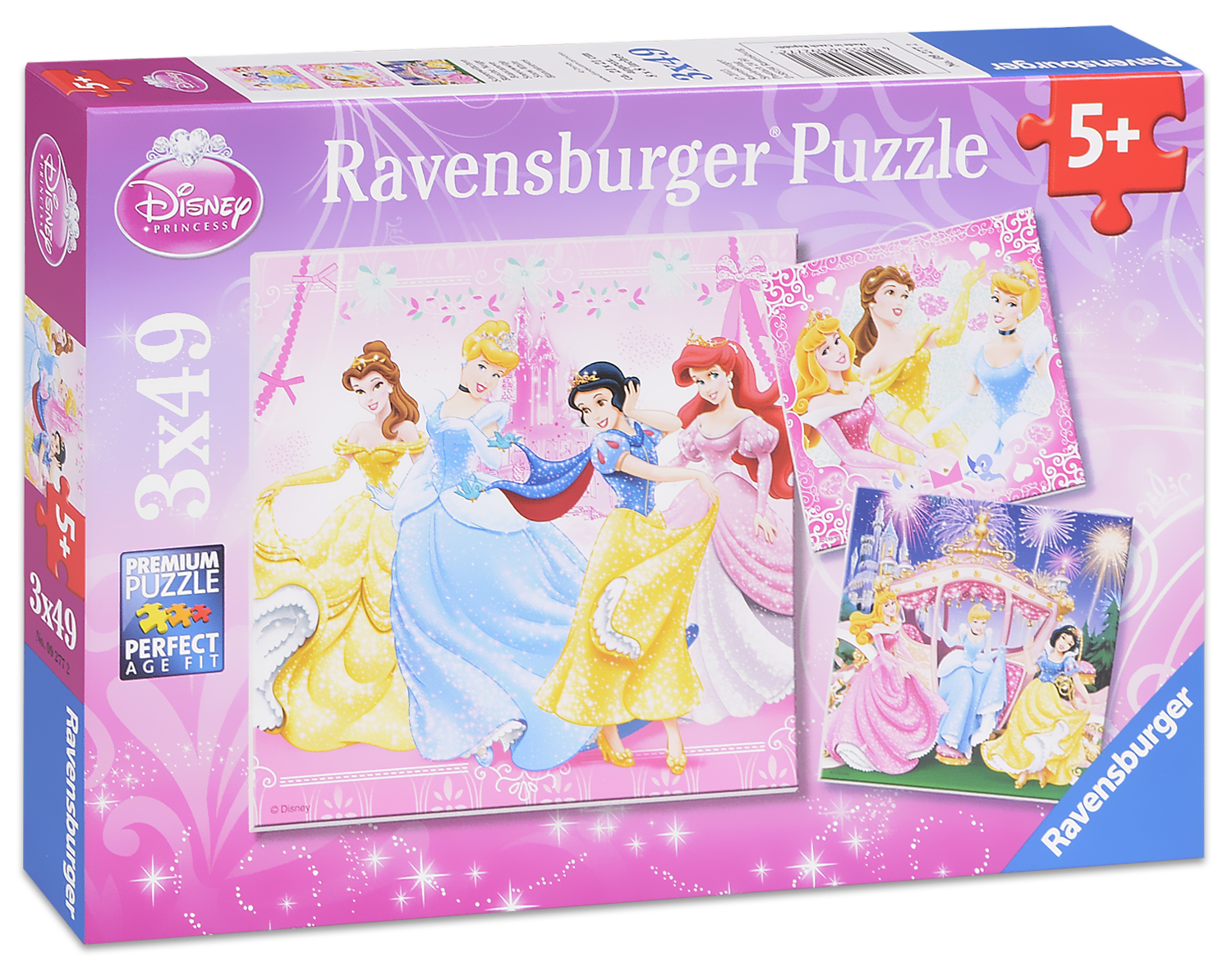 Пъзел Ravensburger от 3 x 49 части - Дисни Принцеси