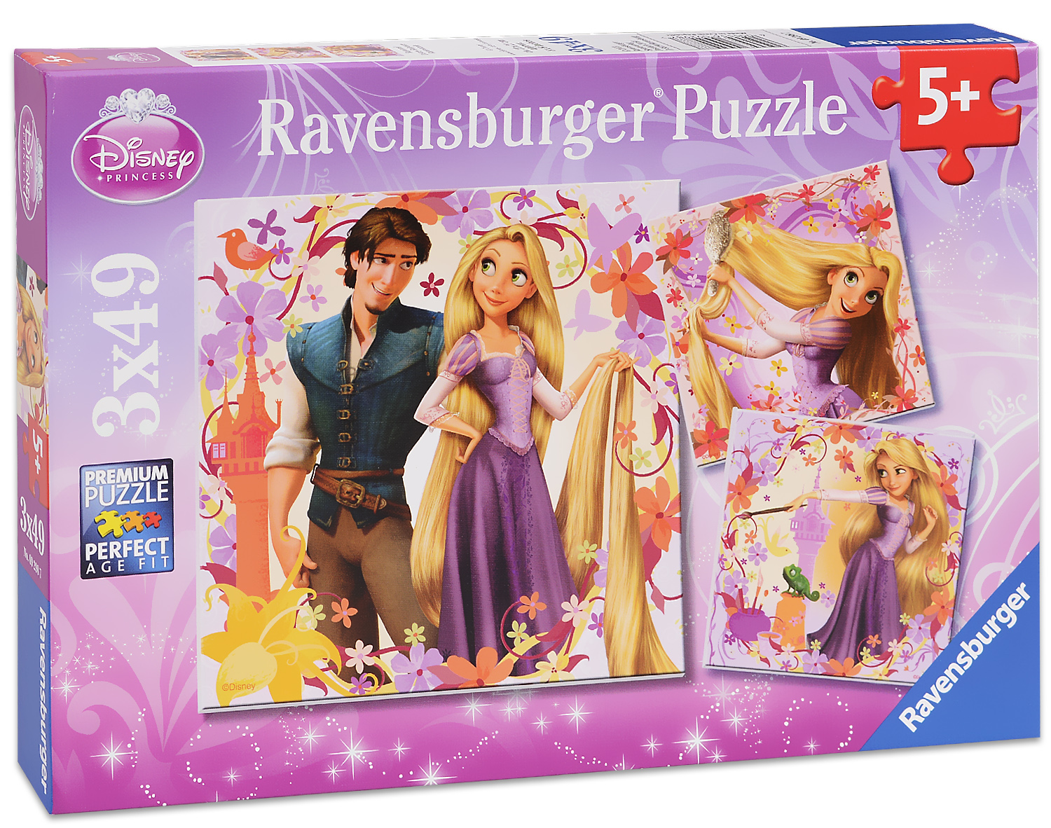 Пъзел Ravensburger от 3 x 49 части - Рапунцел
