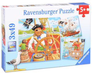 Пъзел Ravensburger от 3 x 49 части - Пиратско приключение