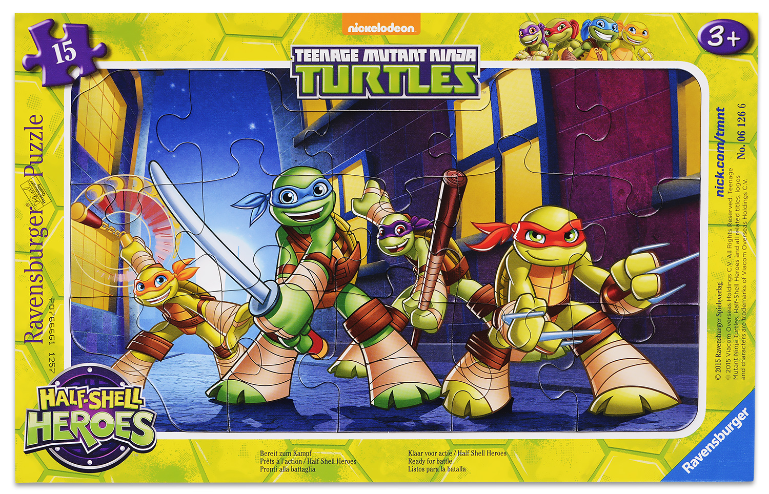 Пъзел Ravensburger от 15 части -  Костенурките нинджа